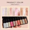 Eye Shadow 10 Colors Diamond Shining Liquid Eyeliner Pearlescent Glitter Highlight Monochrome Lasting Makeup Cosmetics 231017