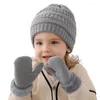 Berets marki dzieci dzianinowe rękawiczki hat chłopcy i dziewczęta plus kaszmirowe czapki dzianinowe czapki Baby ciepłe czaszki