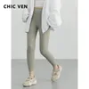 Kvinnor Leggings Chic Ven Casual Yoga High midja Pants Basic Female Clothing Sports Spring 231018