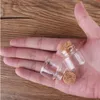 24pcs 10ml 15ml 20ml 25ml 30ml زجاجات زجاجية واضحة مع سدادة الفلين بتوابل الفراغات DIY الحرف اليدوية