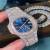 Lüks Saatler Erkek Saat Designer Saatler Yüksek Kaliteli Hareket Saatleri Erkekler Moissanite Saat Işyalı Saat Diamond Watch Montre 268m