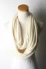 Corciova Black Soft Girl Dames Infinite Wrap Scarf Elastische gebreide Sleephoofdband Scarf Continu Ring Lichtgewicht