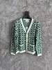 Męskie swetry jesień i zima Casablanca Jacquard sweter sweter sweter wełniany mieszanka wełniana tkanina Pearl Button 1 Wysoka jakość dla mężczyzn 231017