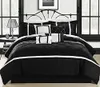 Conjuntos de cama Vermont White 8 Pc Comforter Set King Black 231018