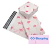 Quatily Nieuwe 100 stks Mode Roze Flamingo patroon Poly Mailers Self Seal Plastic mailing Enveloppen Zakken Mode groothandel