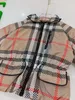 Burberrlies luxury designer Kids zipper Coats fashion Waist design Child Jacket Size 100-160 CM Baby Autumn clothing overcoat for girl Aug30