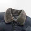 Parka en duvet pour hommes, veste de haute qualité, manteau en coton, couleur unie, col en laine sans chapeau, coupe-vent et chaud pour l'hiver, y231017