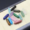 Pendant Necklaces 10 Pcs Hexagonal Cone Shape Random Healing Natural Crystal Stone Pendants Agate Charms For Making Jewelry Necklace Gift