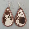 Boucles d'oreilles pendantes en bois léopard, mignon, solide, léger, fait à la main