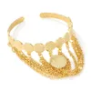 Bangle Dubai Gold Tassels Bangles For Women Arabic Trendy Coin Bridal Jewelry Size Cooper Bracelet255r