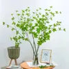 Decorative Flowers Elegant Artificial Green Plant Multi-petal Seven-star Leaf Branch 110CM Height For Home Decoration Table Ornament 10Pcs