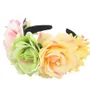 Hoofdband kostuum Rose Flower Crown Mexicaanse simulatie Rose Flower Garland foto rekwisieten bruiloft kerst haarbanden G1018