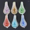 Pendentif Colliers QianBei Grossiste 6pcs Fait à la main Murano Lampwork Verre Mix Couleur S Glory 3D Fleur Fit Collier Cadeau