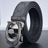 Belts Luxury Work Business Women Metal C Automatic Buckle High Quality Leather Belt For Men Casual Strap