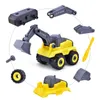 Vliegtuigen Modle DIY Schroef verwijderen techniek auto Graafmachine bulldozer vervoer kinderen creatief gereedschap educatief model speelgoed cadeau 231018
