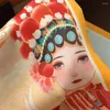 Scarves Retro Beautiful Scenery Fan Beijing Opera Huadan Women Silk Scarf Chinese Style Wristbands Neckchief Handkerchief