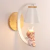 Lampade da parete Nordic Camera dei bambini Lampada da cartone animato Soggiorno Camera da letto Comodino Corridoio Balcone Decorazione per interni Luci Illuminazione