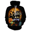 2023 Halloween-Totenkopf-3D-Digitaldruck-Paar-Pullover, personalisierter lustiger Kapuzenpullover