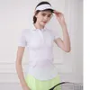 Lu Lu T shirt Yoga sports with tennis t-shirt women's casual polyester fast-drying temperament fashion running short-sleeved Lemonnn