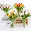 Decorative Flowers 5pieces Artificial Tulips Wedding Party DIY Home Decoration El Scene Layout Flower Accessories Simulation