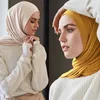 Этническая одежда 80-180 см, женский мусульманский хлопковый хиджаб, шали, шарф, модальный трикотаж, хиджабы, простая мягкая повязка на голову, исламские арабские шарфы, головные уборы