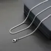 Tutta la collana a catena color argento in acciaio inossidabile da 2 mm misura 45 cm 50 cm 55 cm regalo di moda gioielli adatti catene a goccia pendente248q