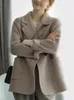 Trench-Coat en mélange de laine pour femmes, col rabattu, mode coréenne, vêtements féminins, automne 2023, vestes pour femmes 231017