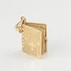 2020 Hit Vintage Gouden Religie Bijbel Hanger Ketting Te Openen Boek Ketting Geloof Kruis Voor vrouwen mannen Oude man2039