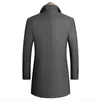 Men's Wool Blends Winter Jacket Long Coat Single Breasted Peacoat Casual Men Overcoat Blend Jackets Brand Clothing safwfb 231017
