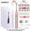 Toothbrush CANDOUR Sonic Electric CD5168 Adult Timer Brush 5 Modes USB Charger Rechargeable Tooth Brushes Replacement Heads Set 231017