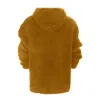 Men's Hoodies Sweatshirts 897504629 Fuzzy Hoodie for Man Autumn Plush Fleece Pullover Solid Color Long Sleeve Drawstring Hooded Jumper