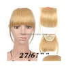 Bangs 6 cali Krótki przedni klips w Bang Fringe Hair Extensions Prosty syntetyczny 100 Prawdziwy naturalny siedlisko1496234 Drop Gelive Dhkdw