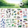 5 PC tatouages temporaires 10 pièces pour enfants Football Fan de Football faux tatouage autocollant manches imperméable homme enfant 231018