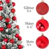 Autres fournitures de fête d'événement 24pcs boules de Noël ornements pour arbre de Noël mini incassable multicolore boule suspendue décoration de vacances 231017