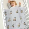 Täcken Super Soft Born Girl Barnvagn Wrap Swaddle Cotton Sticked Toddler Infant Boy Crib Quilts Söta Sika Deer 100*80cm 231017