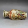 Vasos requintado antigo porcelana chinesa cor pintado à mão quimono beleza potes vaso 8069