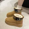 Botas de nieve de invierno para mujer, moda todo más cachemira, cálidas, al aire libre, cómodas, antideslizantes, zapatos casuales de algodón