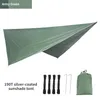 Tents and Shelters 190T Rhombus Waterproof Tarp Tent Shade Outdoor Camping Hammock Rain Fly UV Garden Awning Canopy Sunshade Ultralight 340x260cm 231018