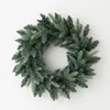 Dekorativa blommor Jul Pine Needle Wreath Green Garland för ytterdörren hängande prydnad År Navidad Windown Wall Room Hemdekoration