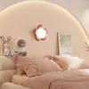 Lampes murales enfants créatif fleur lumière LED G9 ampoule blanc rose résine intérieur enfants chambre chevet décoration décor