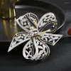 Brosches Donia Jewelry European och American Fashion Titanium Micro-inlyid Zircon Bow Brosch Luxury Retro Insect Pin.