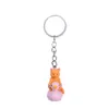 Djurknappar Keychains Riding Duck Cat Pendant Key Rings Söta tecknad bilnyckelkedjor KeyFob Bag Charms för kvinnor Män gåva Diy Fashion Jewelry Accessories