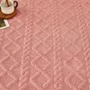 Bedspread Bonenjoy Plush Bed Sheet for Winter Warm Cover QueenKing Size Coral Fleece Thick Fitted drap housse 180x200cm 231017