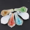 Hanger Kettingen QianBei Groothandel 6 stks Handgemaakte Murano Lampwork Glas Mix Kleur S Glory 3D Bloem Fit Ketting Gift