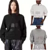 Ny hoodie isabelsmarants toppdesigner tröja mode trend smal klassisk stil het bokstav tryck bomull pullover kvinnor avslappnad mångsidig luvtröja tröja
