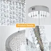 Candelabros modernos grandes de 3 anillos, lámpara colgante de cristal LED, lámpara colgante, lustre de luz de cristal colgante