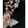 Bijoux Hip Hop de luxe personnalisés pour hommes, en argent Sterling 925 VVS Moissanite, diamant rose, pendentif en croix, bijoux fins, collier