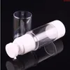 15ml 30ml 50ml Viagem Plástico Transparente Mini Bomba de Vácuo Vaso Prata Linha Vazia Garrafas Recarregáveis Portáteis Garrafas Airless Rsrdq