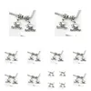 Charms 100 pièces/lot lettre plaquée argent j'aime mon soldat grand trou pendentif à breloques perles pendantes pour Bracelet bricolage fabrication de bijoux résultats J Dh7Az