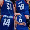 Afdrukken Basketbal Baloncesto Jersey Barca Lassa 22 Jabari Parker 13 Tomas Satoransky 12 Nikola Kalinic 1 Oscar Da Silva 8 Dario Brizuela 44 Joel Parra Blauw Geel